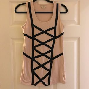 Baby Pink Tank with Black Design